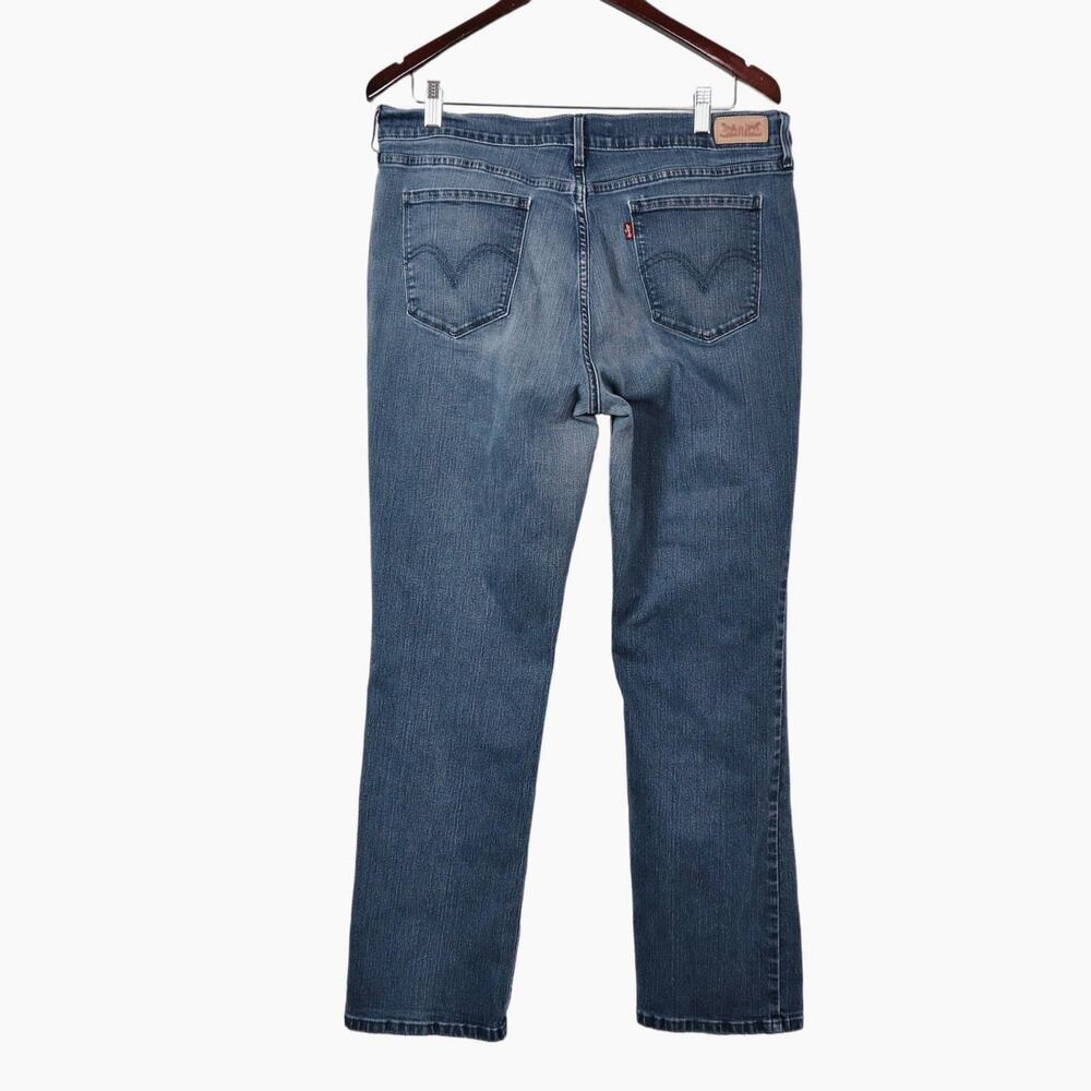 Levi's Size 16 505 Straight Leg Jeans 33x32 Mid Rise Stretch Blue Wash - Picture 6 of 12